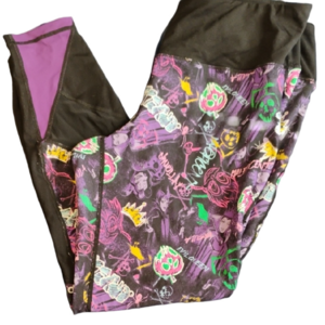 Disney Women's XL Colorful Graphic Mailficent Leggings